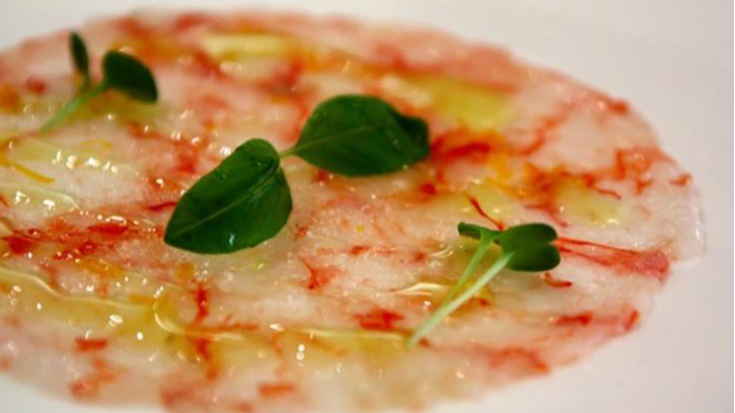 Palamós Shrimp Carpaccio