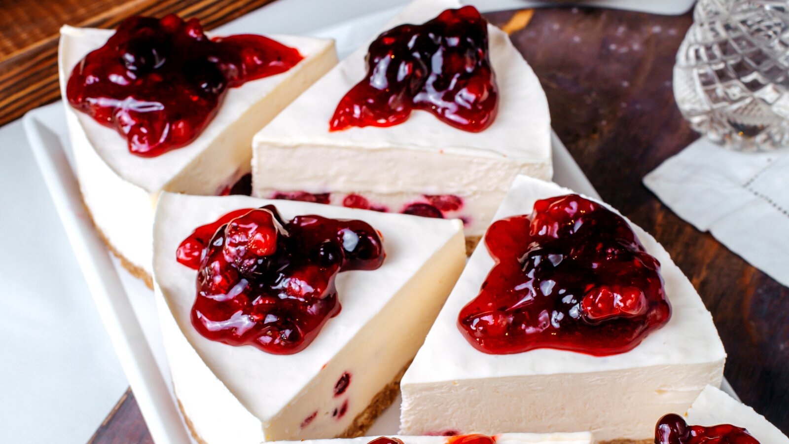 Blueberry and Raspberry Cheesecake