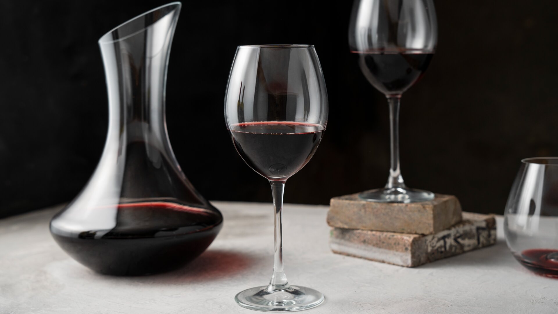 Glass of red wine